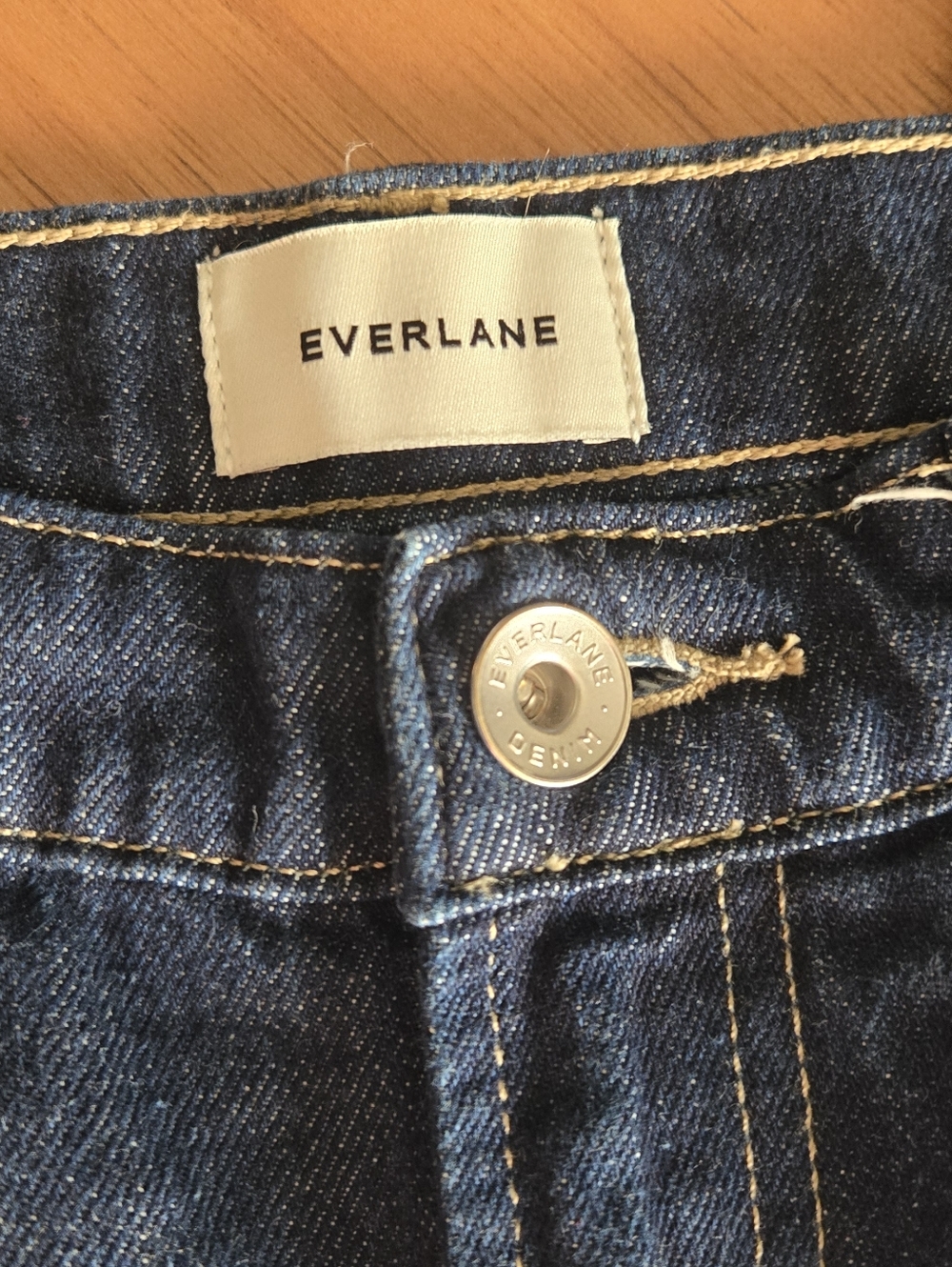 Everlane Straight Leg Jeans | Size 23R | Dark Wash Minimal Denim - Picture 2 of 7